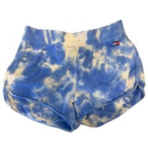 Tommy Hilfiger Women&#39;s Tie Dye Sky Blue Stretch Cotton Athletic Shorts Small - £5.36 GBP