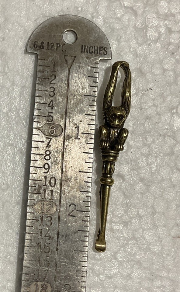 Brass Monkey Figural Mini Spoon 2.5” Detailed Tool Item image 3