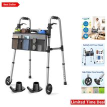 FSA Eligible Folding Walker with Basket - Adjustable, Lightweight, and Safe - $130.63