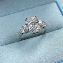 3 Stone Engagement Ring IGI 2.72Ct E-VS1 Lab Grown Radiant Cut Diamond 1... - $2,279.60