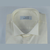 Mens CEREMONIA Tuxedo Formal Shirt 100% Cotton Turkey Slim Fit #stn 17 aty ivory image 2