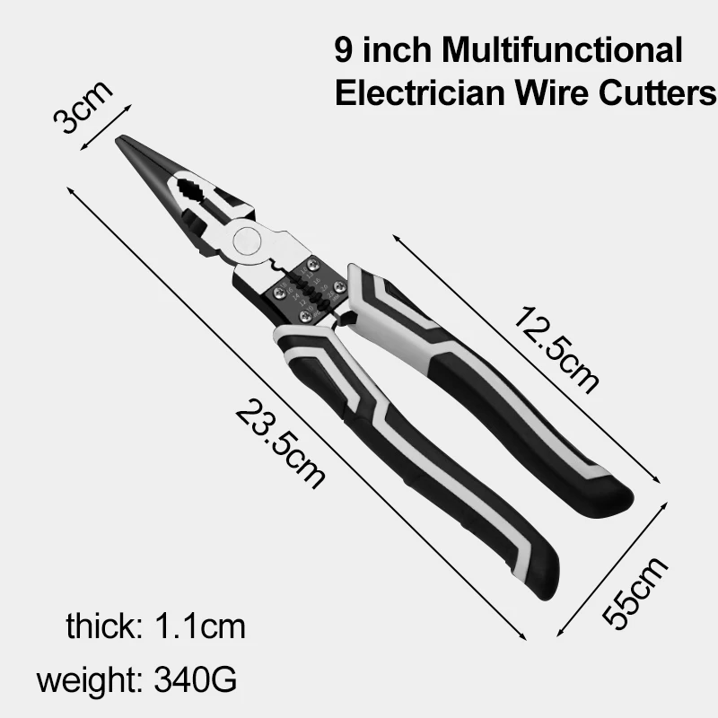 New Wire Pliers 6-in-1 Wire Cutters Electrician Hardware Tools Multifunctional V - £34.59 GBP