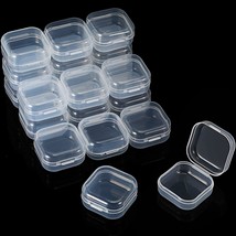 36 Pieces Rectangle Clear Plastic Containers Transparent Beads Storage C... - £15.71 GBP