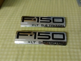 Ford F150 XLT 5.4 Triton chrome and black emblem pair. Used OEM - £14.94 GBP