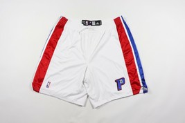 Adidas Mens 46 +2 Game Worn Detroit Pistons Basketball Shorts White Stitched - $97.96