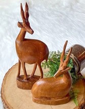 Antelope Vintage Wood Figure Carved Besmo Product Kenya African Gazelle ... - $28.91