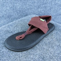 Sanuk Yoga Sling 2 Women Thong Sandal Shoes Brown Fabric Size 10 Medium - $24.75