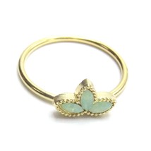 Jessica Elliot women&#39;s lotus blossom ring in Gold/PacificOpal - size 7 - £34.46 GBP