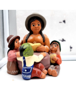 Story Tellers  Mother 3 children  hand painted Peru - $19.95