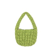Fashion Quilted Small Tote Bag Designer Ruched Canvas Shoulder Bags Casual Nylon - £30.97 GBP