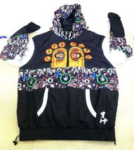 Rare Yema Hooded Jacket African Streetwear Ethiopian Art Amharic Script ... - $71.25