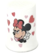 Minnie Mouse Hearts Thimble Genuine Bone China Walt Disney Prods Japan Love - £12.57 GBP