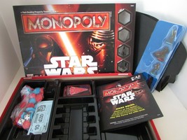 HASBRO MONOPOLY STAR WARS BOARD GAME HASBRO 2015 MISSING ONLY 1 BASE - $4.45