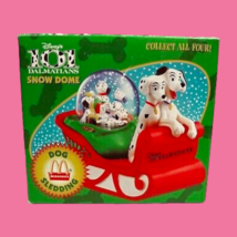 VNTG 1996 McDonald&#39;s 101 Dalmatians Dog Sledding Snow Dome Collectable NEW inBox - £6.72 GBP