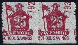 Scarce 25c &quot;Savemore&quot; School Savings Cinderella StampType5 for Schermack... - $16.99