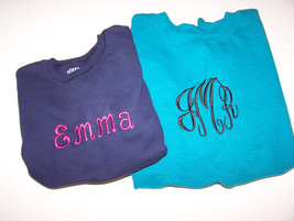 Monogrammed Sweatshirt  Initials Sweatshirt Child Adult Monogrammed Pull... - £21.84 GBP