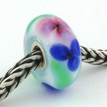 Authentic Trollbeads French Anemone Glass Charm 61375, New - £17.45 GBP