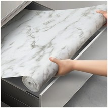 Drawer And Shelf Liners For Kitchen Cabinets: Non Slip Marble Shelf Paper Non-Ad - £19.01 GBP