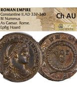 Constantine II Epfig Hoard RARE not in RIC. NGC Choice AU! Rome Mint Num... - $521.55