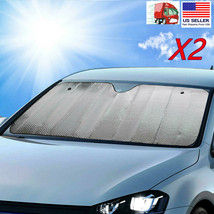 2x Large Size Dual-Layer Sun Shade Reversible for Car SUV Windshield - £9.47 GBP