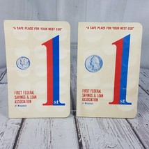 Vintage Bank Folder Set Quarters &amp; Dimes Savings Book First Federal Wisc... - £19.37 GBP