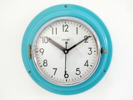 Turquoise Vintage Maritime Navigation Citizen Wall Clock Slave Nautical ... - $156.55