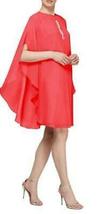 SL Fashions Rhinestone-Embellished Capelet Dress, Size 4 - £34.56 GBP