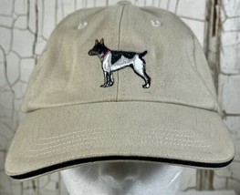 Toy Fox Terrier Your Breed Dog Embroidered Adjustable Beige Zip Pocket H... - $20.81