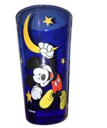 Vintage Mickey Mouse Cobalt Blue Drinking Glass Stars Moon Fantasia 16oz... - $514.06 MXN