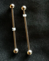 Industrial Scaffold Ear Piercing Bar Barbell Set 14g Surgical Steel Body 45 mm - £12.31 GBP