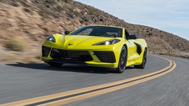 2020 Corvette Accelerate Yellow on road | 24X36 inch poster |sports car - £16.08 GBP