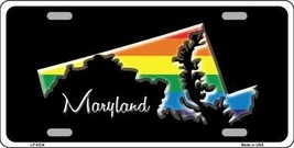 Maryland Rainbow Metal Novelty License Plate LP-6334 - £14.90 GBP