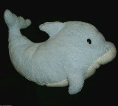 9" Ty Pluffies Flips The Blue White Whale Stuffed Animal Plush Toy 2007 Soft - $14.25