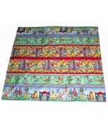 VTG Circus Acts Clowns Dogs Monkeys Elephants Bears Blanket / Quilt Top ... - $32.99