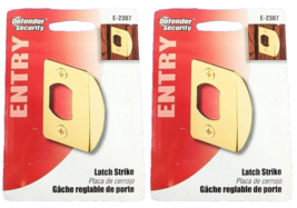 Prime Line E2307 Deadlatch Door Strike 2-1/4&#39;&#39; x 1-7/16&#39;&#39; Steel Brass Pl... - $0.99