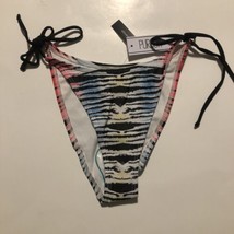 pursuit zebra tie dye print side tie swimsuit bottom pink black blue  si... - £13.44 GBP