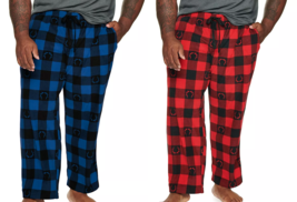 NEW Mens Sonoma Big &amp; Tall Microfleece Pajama Sleep Pants sz 1XB red or blue - £12.74 GBP