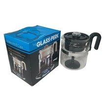 Gemco The Glass Perk Stove Top Percolator Black 4 To 8 Cup Excellent - $28.21