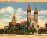 St. Mary&#39;s Cathedral Galveston TX Postcard PC2 - £4.00 GBP