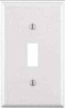 Ciata One Gang Toggle Wall Plate, High Impact Resistance, White - $7.91