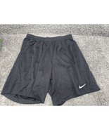 Men&#39;s Nike Shorts Black Dri Fit Polyester Size Medium Athletic  - $28.42