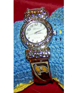 Working Geneva Cuff Bracelet Quartz Ladies Wrist Watch w/Pirate Flag-Lot... - $20.00