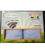 2 Pk 100% Fitted Crib Sheet Blue Orig Package by Cifelli Home Organic Co... - $12.99