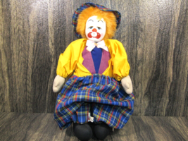 Vintage Porcelain Head Clown Doll Collectible by Artmark in Chicago Dolls 12&quot; - £11.60 GBP