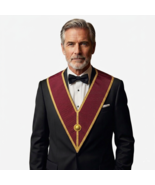 32nd Degree Masonic Collar Scottish Rite Maroon Double Eagle Regalia - $40.99