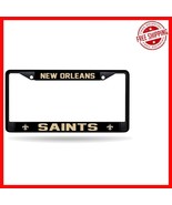 New Orleans Saints 12&quot; x 6&quot; Auto Frame - Weather-Resistant Black Chrome ... - $589.04 MXN