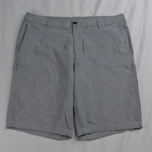 Lululemon 36 x 11&quot; Gray Oxford M7AAMS Commission Quick Oxford Chino Shorts - £23.42 GBP