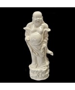 Chinese Blanc de Chine Happy Buddha Porcelain Statue Figure 12” H Mid-Ce... - £136.21 GBP
