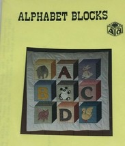 Vintage Kay Hanson Alphabet Blocks Quilt Craft Sewing Pattern Infant 47&quot; x 47&quot; - £15.66 GBP