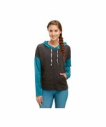 Soffe Womens JRS French Terry 2 Tone PullOver Hoodie CharcoalHeather/Tea... - $43.88 CAD